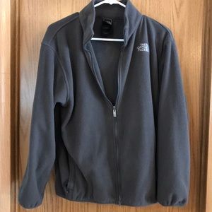 Boys XL North Face fleece jacket grey-brown —